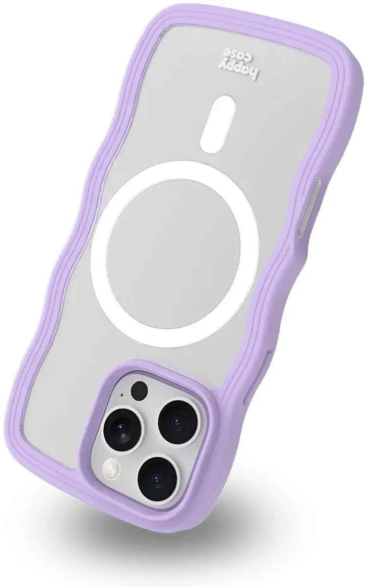 HappyCase Wavy Hoesje iPhone 16 Pro - Paars