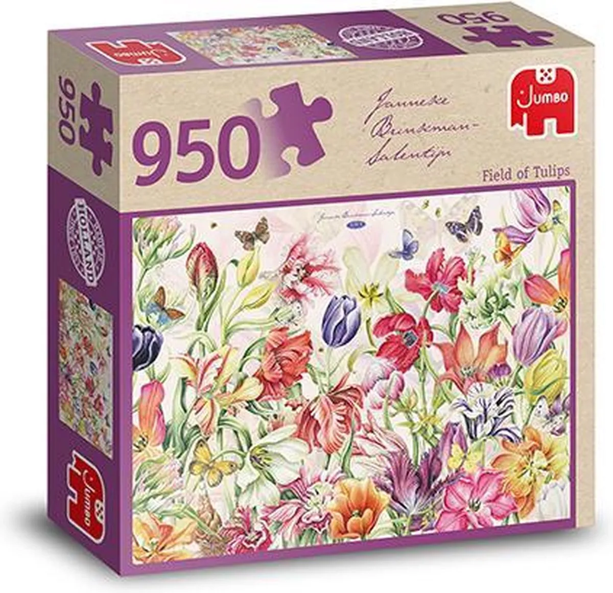Jumbo Premium Collection Puzzel Janneke Brinkman Veld vol Tulpen