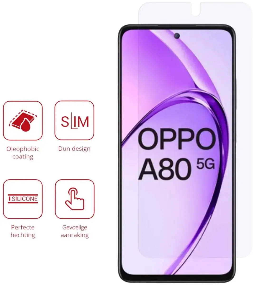 Rosso Screen Protector Oppo A80 - 2 Stuks - TPU Ultra Clear