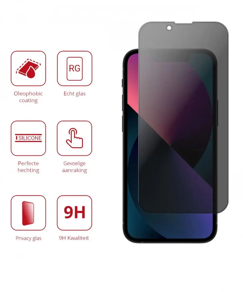 Rosso Privacy Screen Protector iPhone 13 Mini - 9H Glas