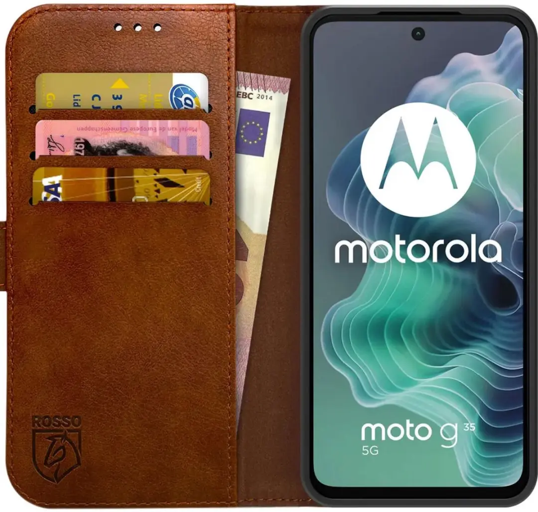 Rosso Element Wallet Book Case Moto G35