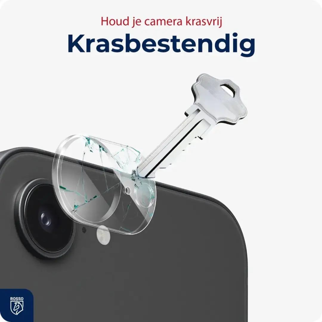 Rosso Camera Protector iPhone 16/17 - Ultra Dun Glas - Transparant