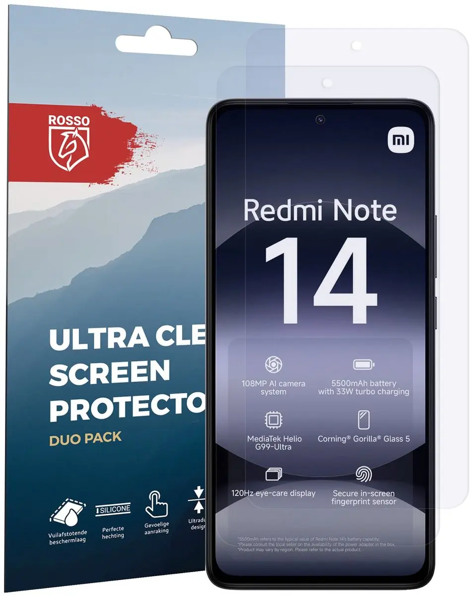 Rosso Screen Protector Xiaomi Redmi Note 14 5G - 2 Stuks