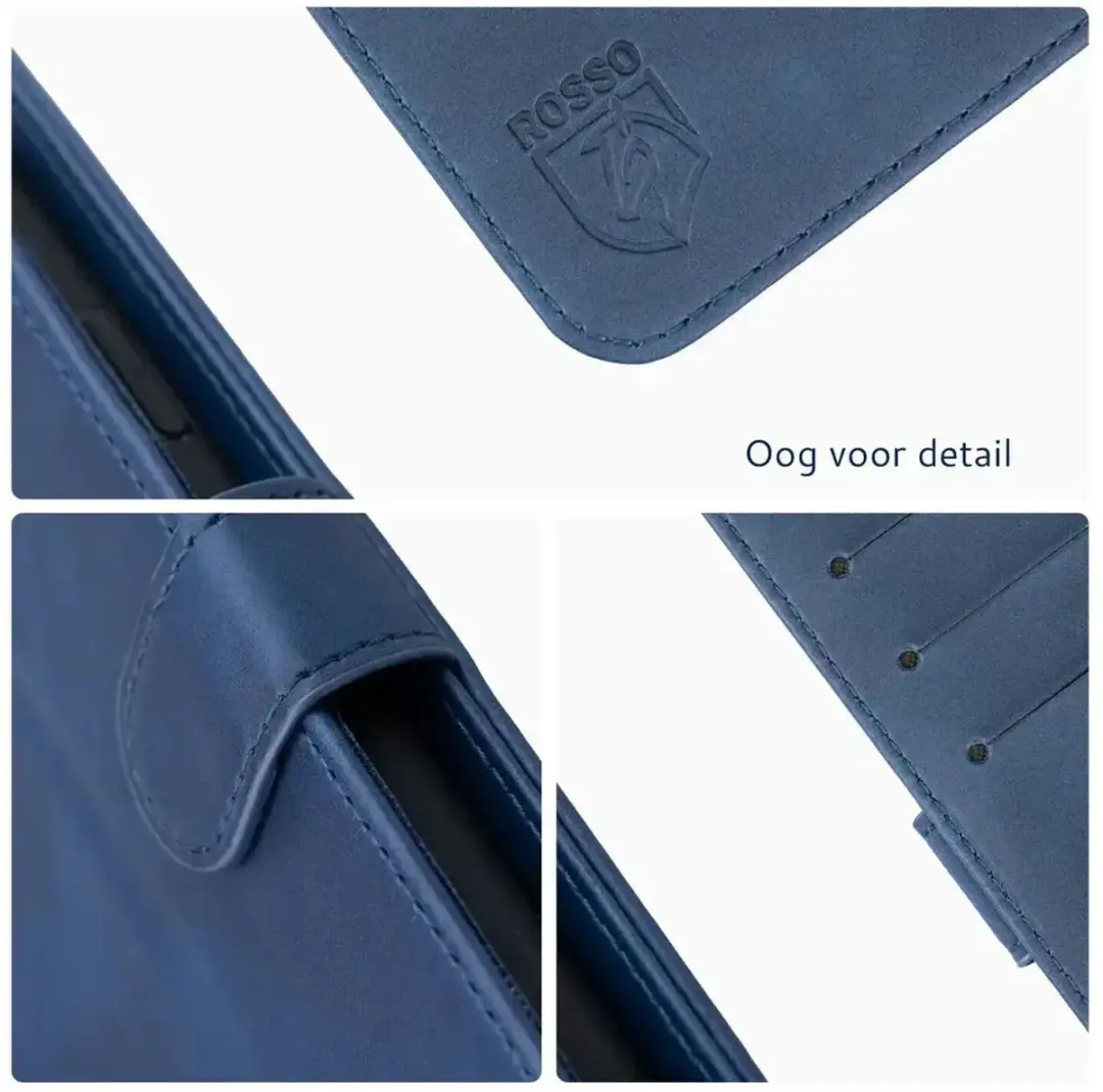 Rosso Element Wallet Book Case Samsung Galaxy A17 - 3 Pasjes - Blauw