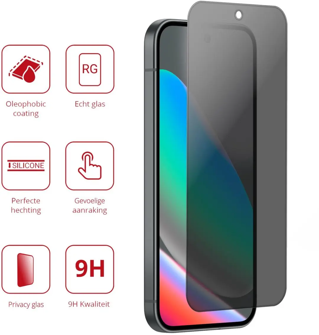 Rosso Privacy Screen Protector Google Pixel 10/10 Pro - 9H Glas