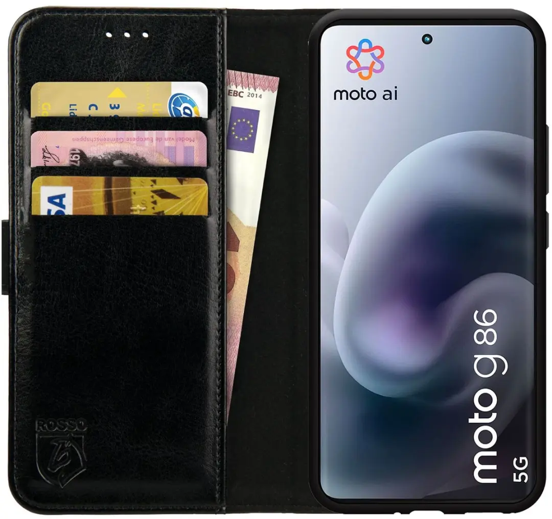 Rosso Element Wallet Book Case Moto G86
