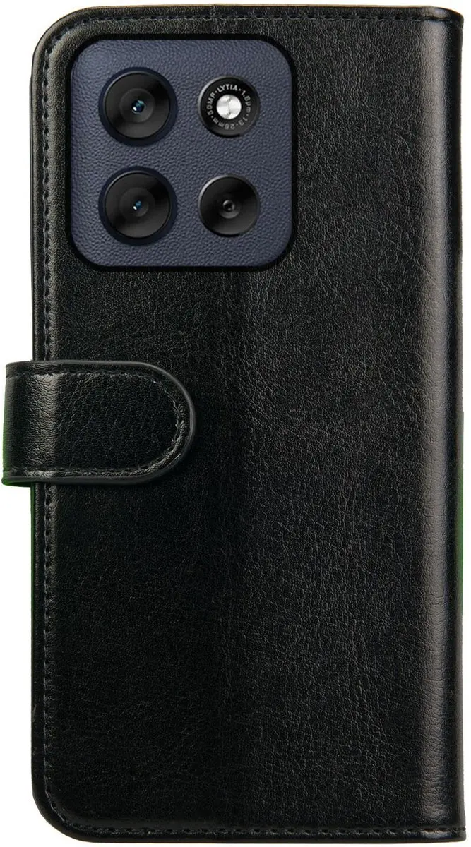Rosso Element Wallet Book Case Moto G86 - 3 Pasjes - Zwart