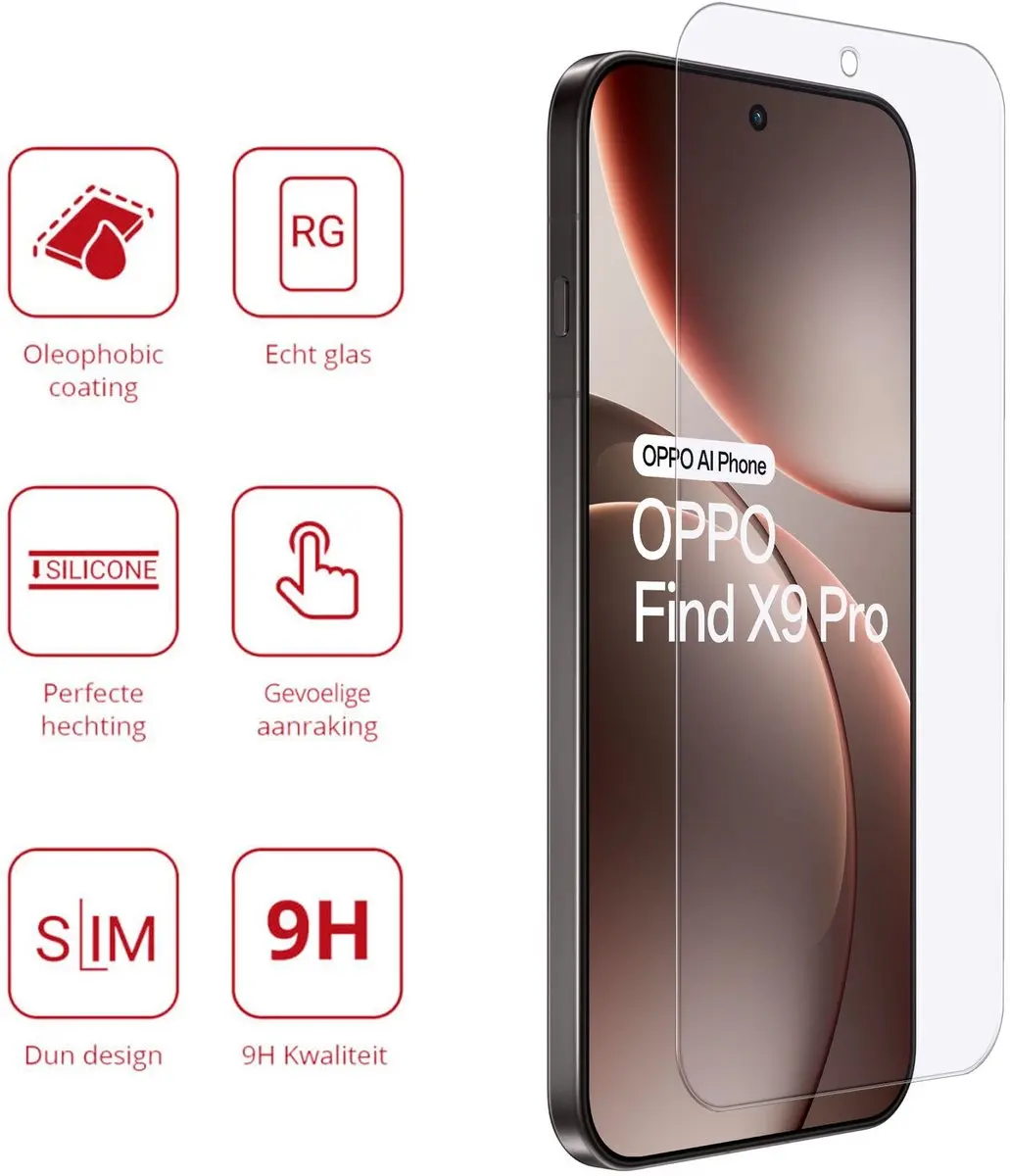 Rosso Screen Protector Oppo Find X9 Pro 9H - Glasplaatje