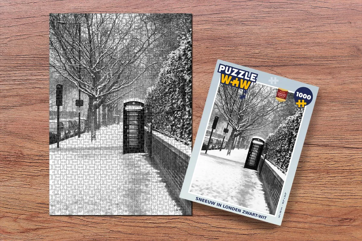 PuzzleWow Legpuzzel Sneeuw in Londen 1000 Stuks - Multicolor