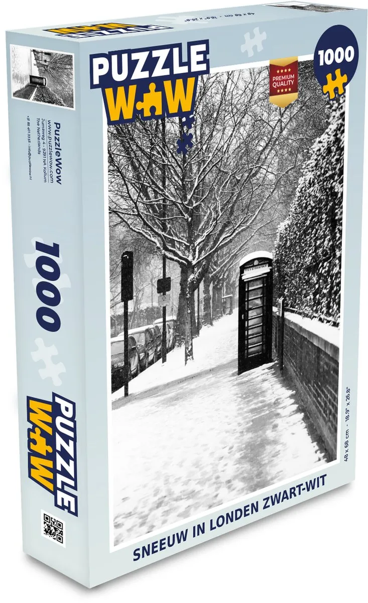 PuzzleWow Legpuzzel Sneeuw in Londen 1000 Stuks