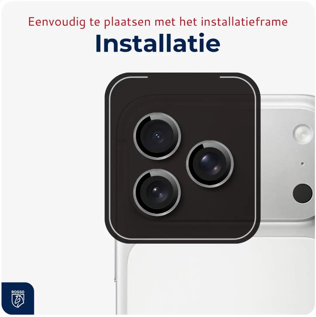 Rosso Camera Frame Protector iPhone 17 Pro/Pro Max - 9H Glas - Grijs