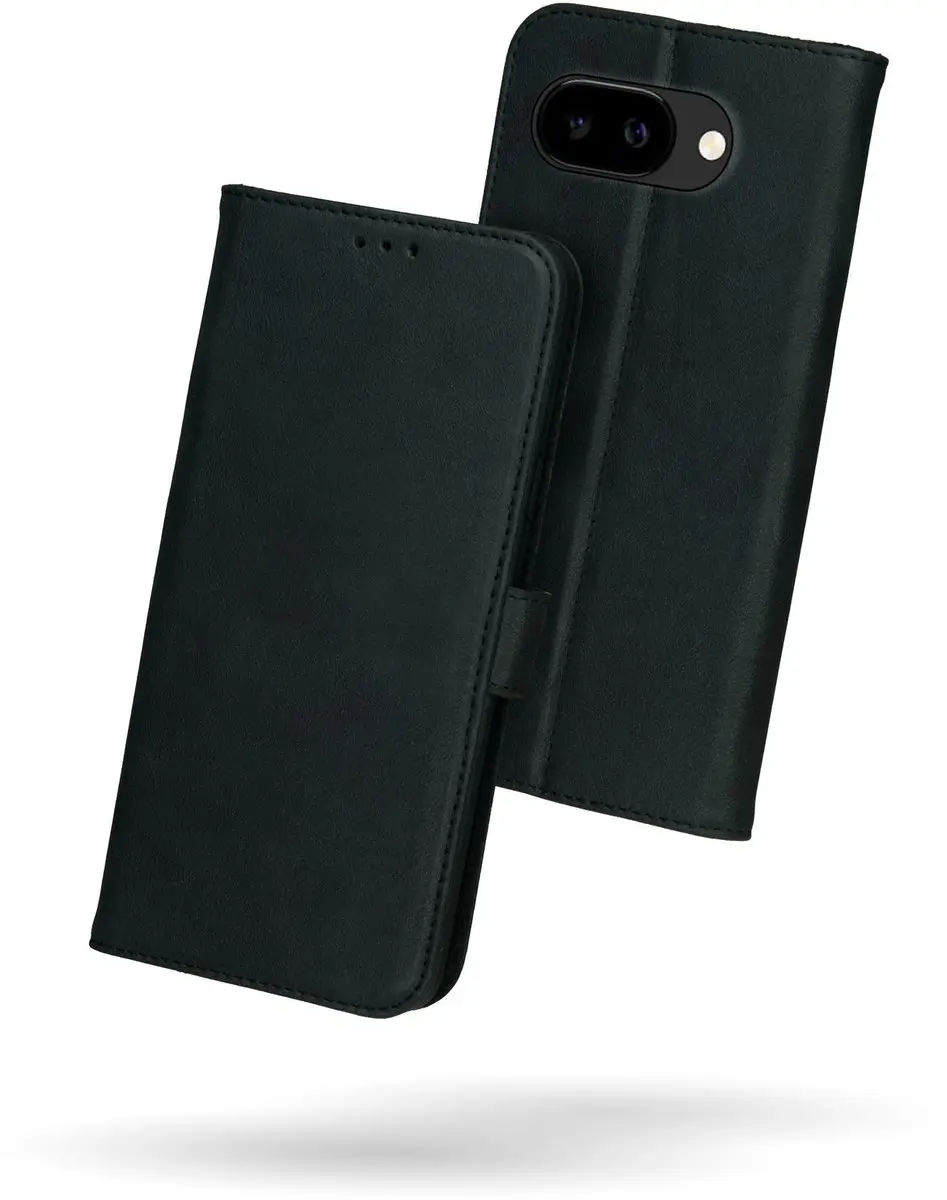 Rosso Deluxe Echt Leer Hoesje Pixel 10a - 3 Pasjes - Zwart
