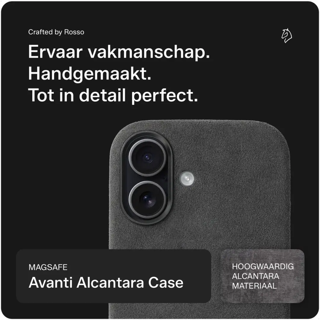 Rosso Avanti Hoesje iPhone 16 - Grijs - MagSafe