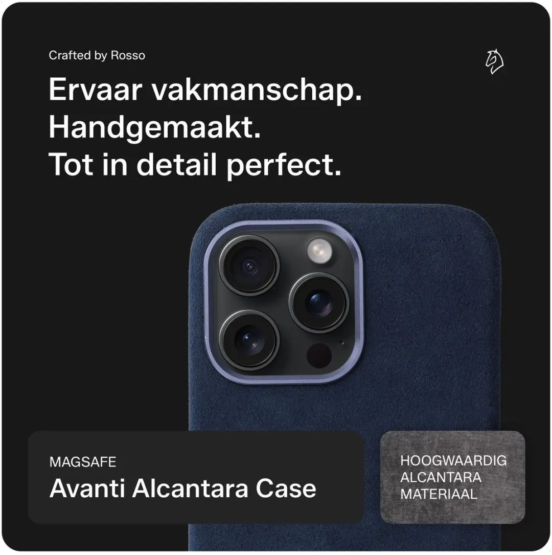 Rosso Avanti Hoesje iPhone 16 Pro Max - Blauw - MagSafe