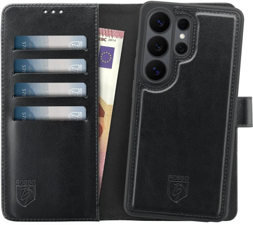 Rosso Element 2-in-1 Hoesje Samsung Galaxy S26 Ultra - 3 Pasjes - Zwart