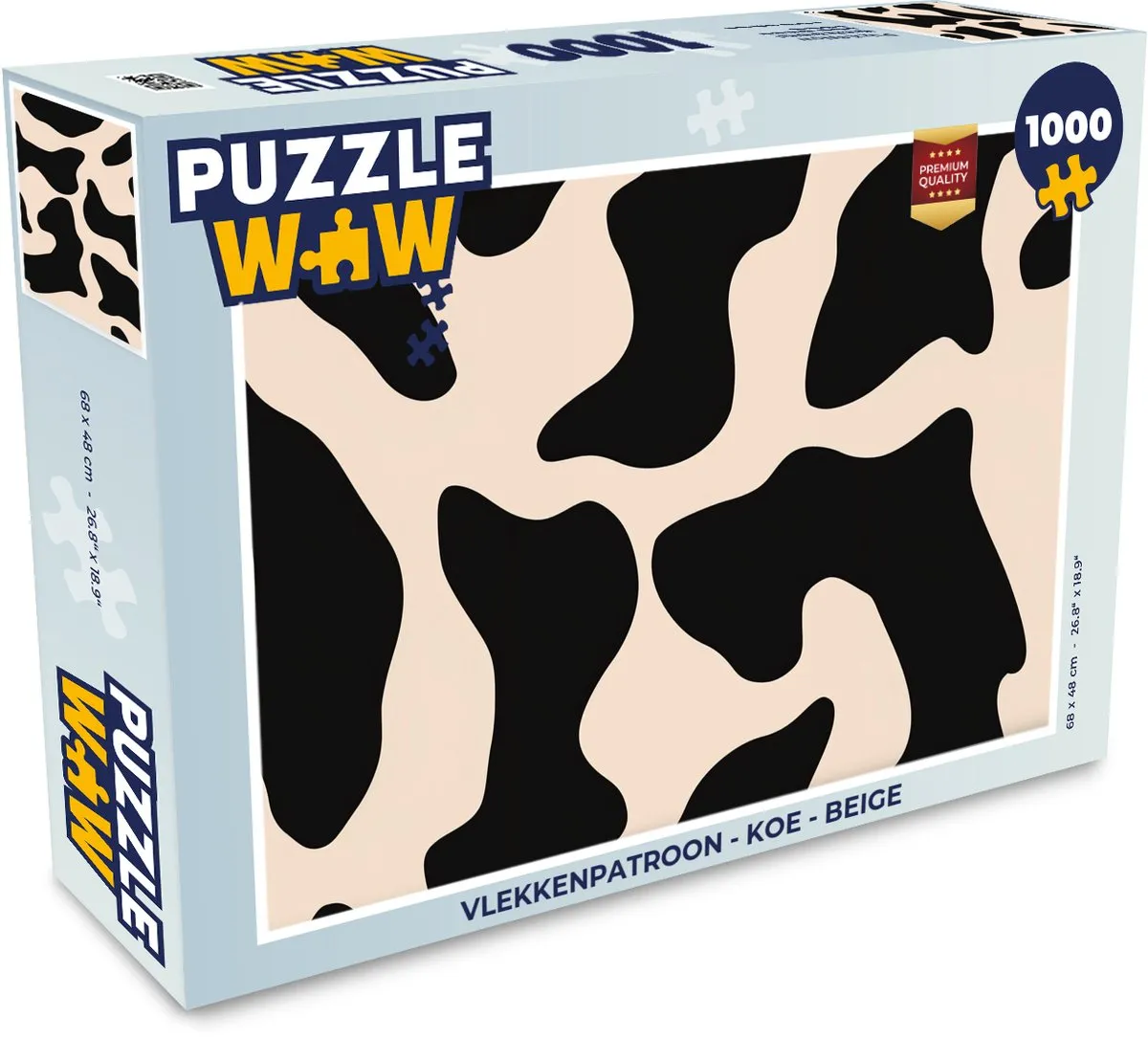PuzzleWow Legpuzzel Koe Vlekkenpatroon 1000 Stuks