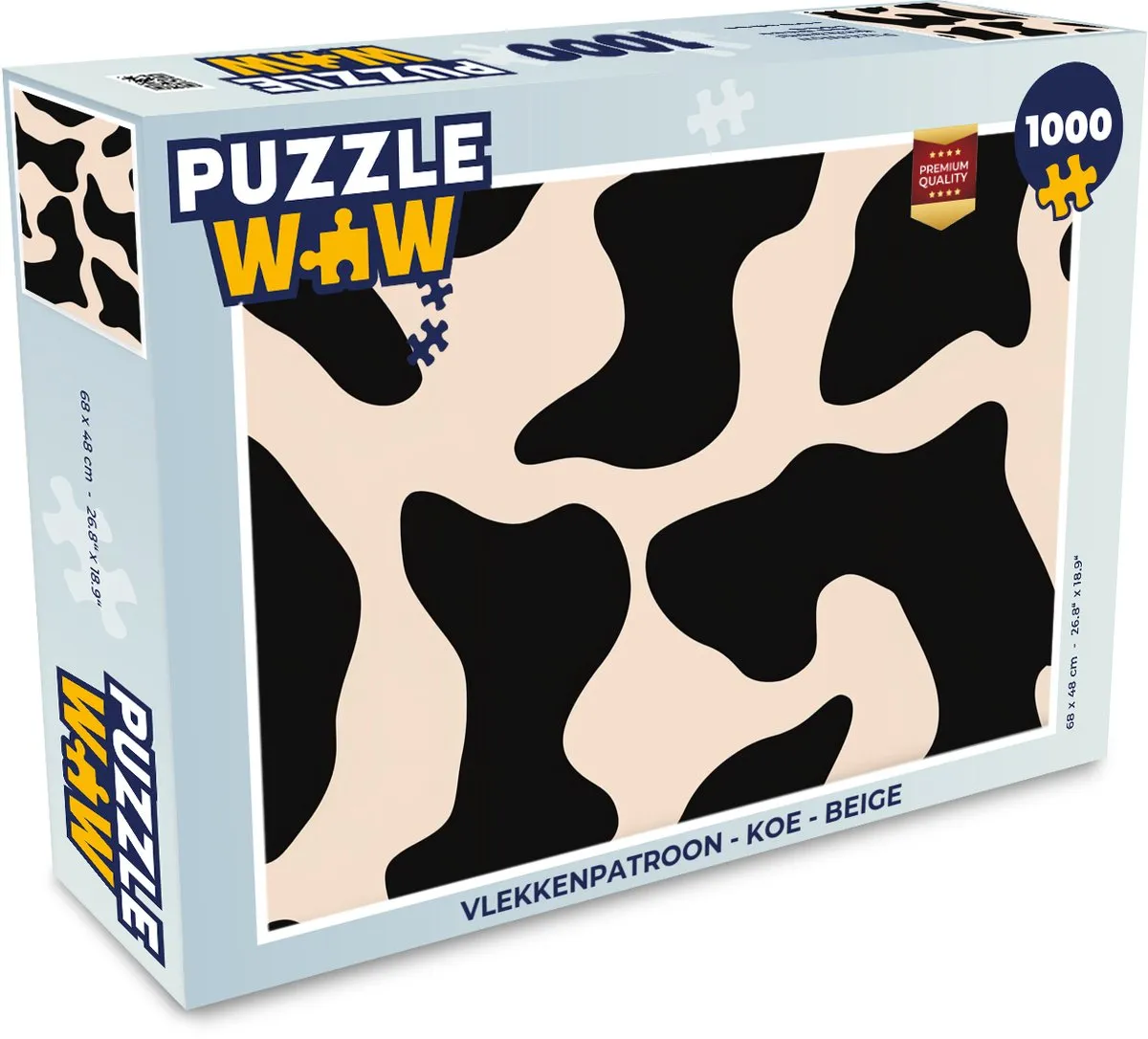 PuzzleWow Legpuzzel Koe Vlekkenpatroon 1000 Stuks
