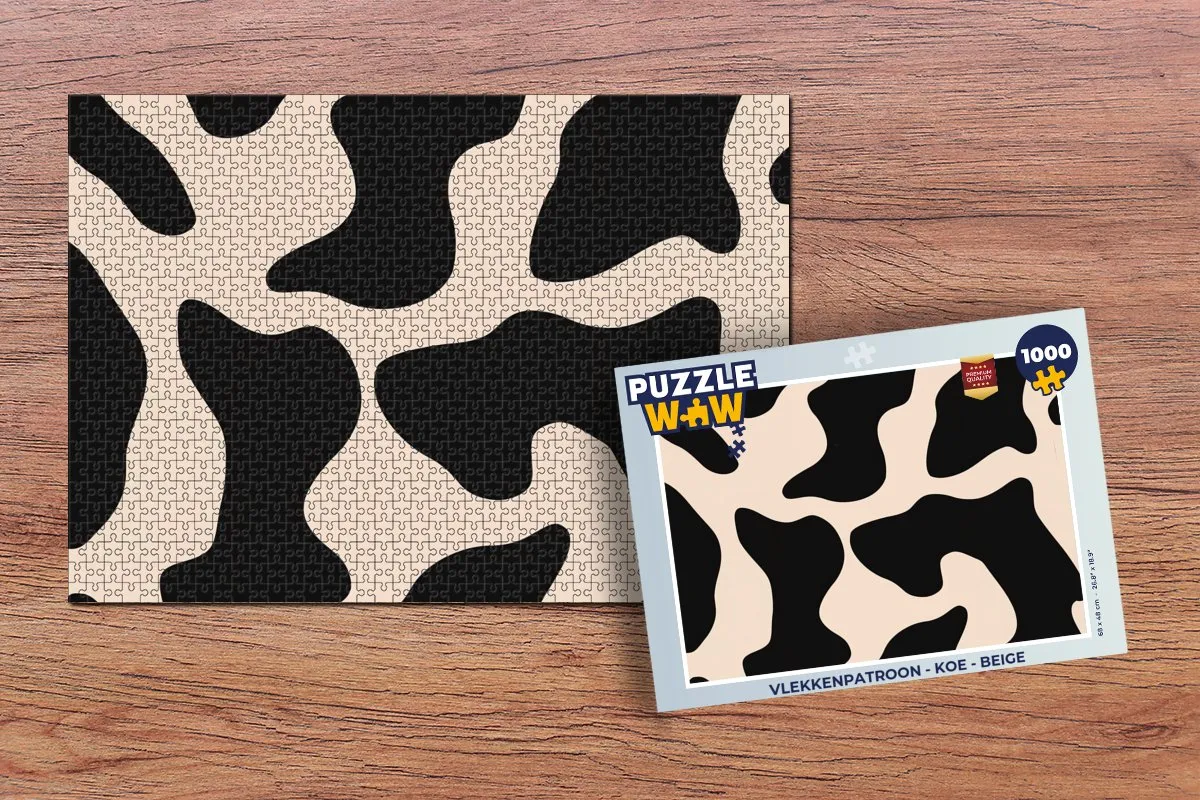 PuzzleWow Legpuzzel Koe Vlekkenpatroon 1000 Stuks