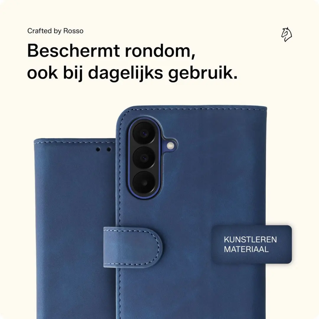 Rosso Element Wallet Book Case Samsung Galaxy A27 - 4 Pasjes - Blauw