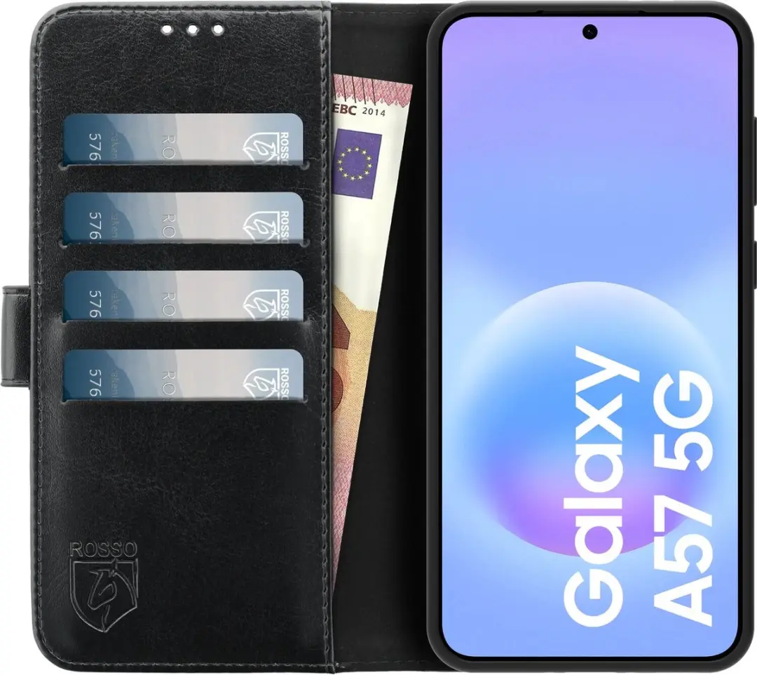 Rosso Element Wallet Book Case 249714 - Samsung Galaxy A57 - 3 Pasjes - Zwart