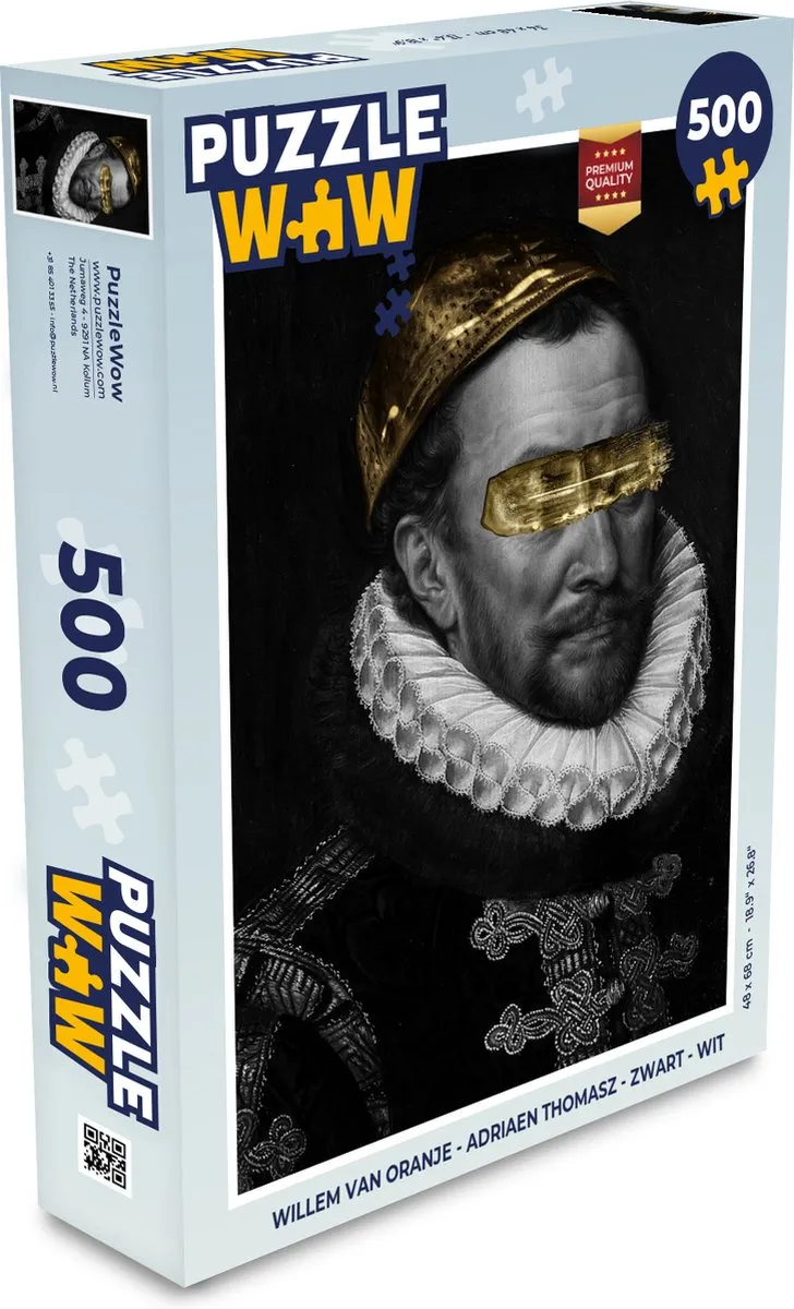 PuzzleWow Willem van Oranje Legpuzzel 500 Stuks - Multicolor