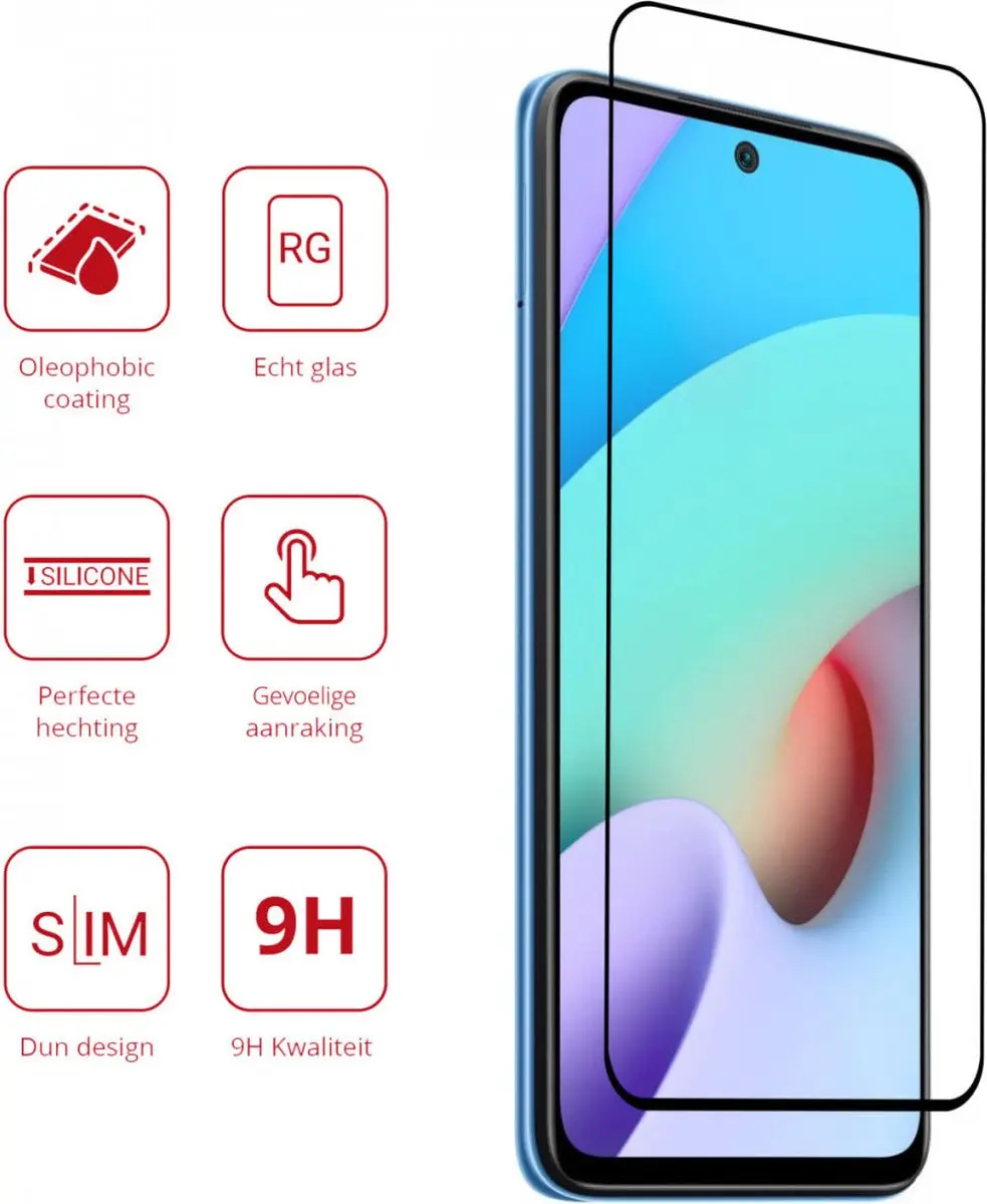 Rosso Xiaomi Redmi 10 9H Tempered Glass Screenprotector