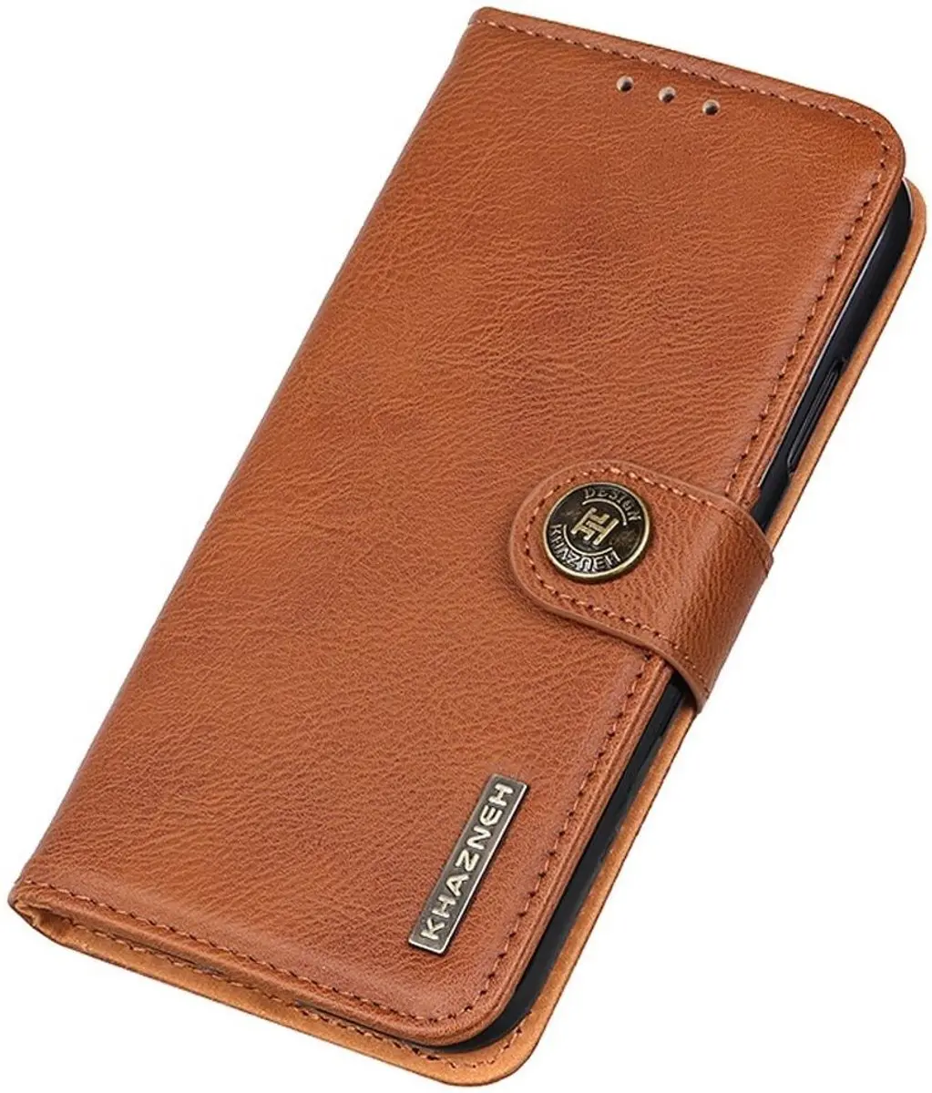 Khazneh Hoesje Book Case Samsung Galaxy S23 Plus - 3 Pasjes - Bruin