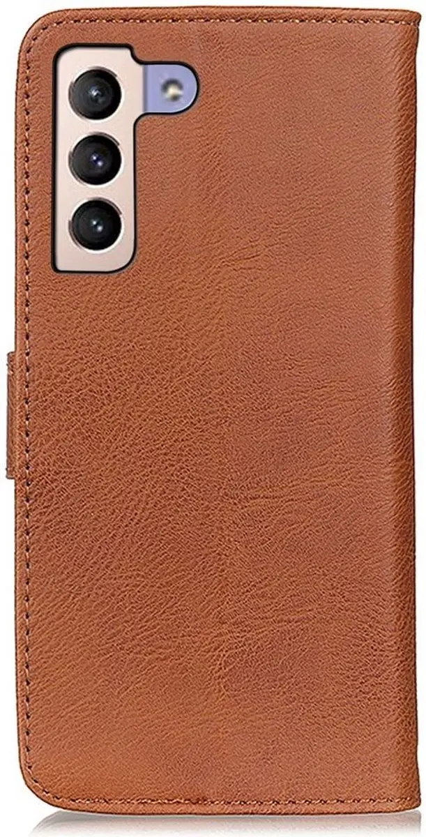 Khazneh Hoesje Book Case Samsung Galaxy S23 Plus - 3 Pasjes - Bruin