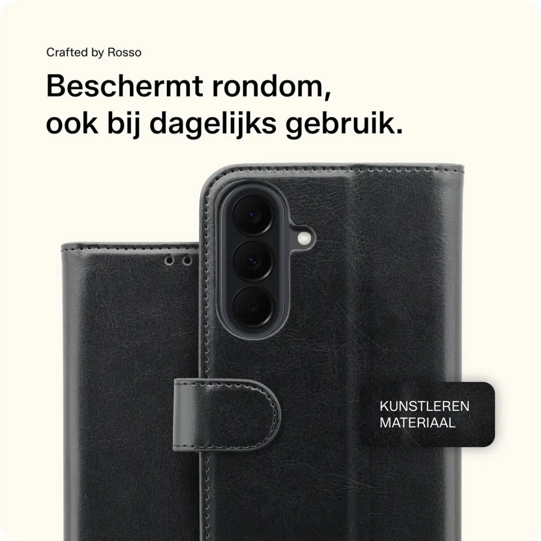 Rosso Element Wallet Book Case 206964 - Samsung Galaxy A36 - 3 Pasjes - Zwart