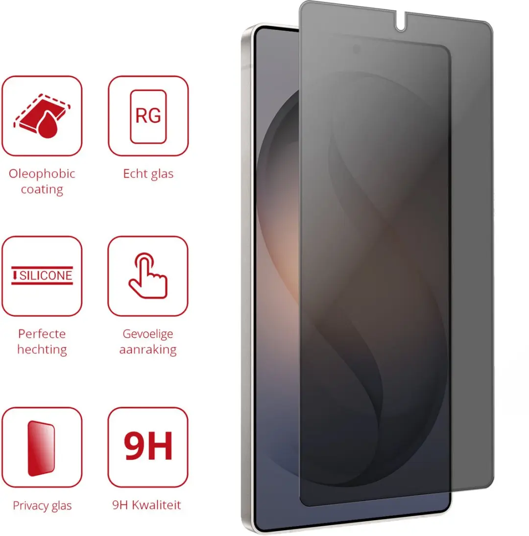 Rosso Privacy Screen Protector Samsung Galaxy S26 Ultra 9H Glas - Case Friendly