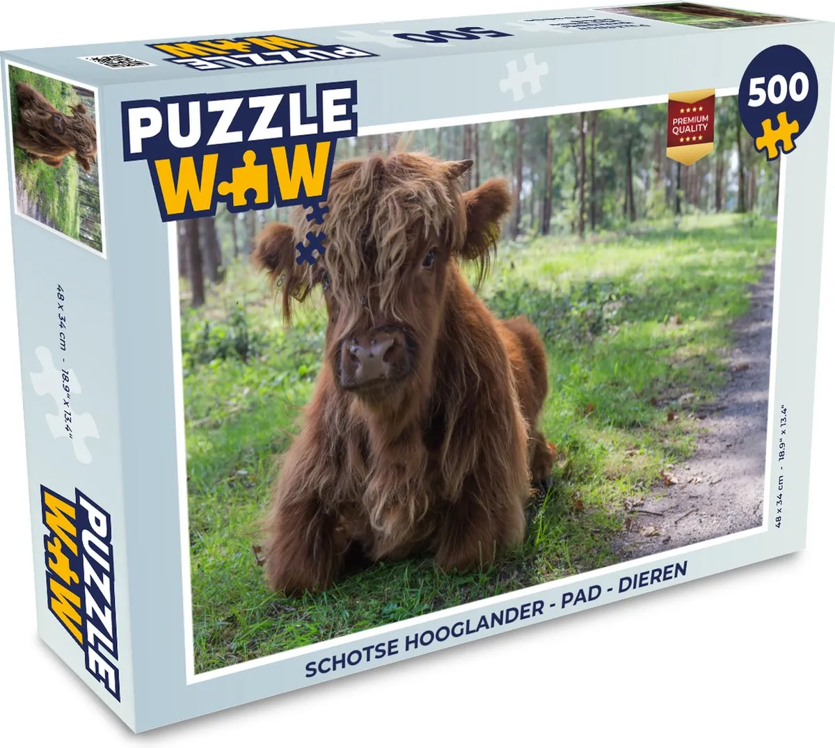PuzzleWow Schotse Hooglander Legpuzzel 500 Stuks