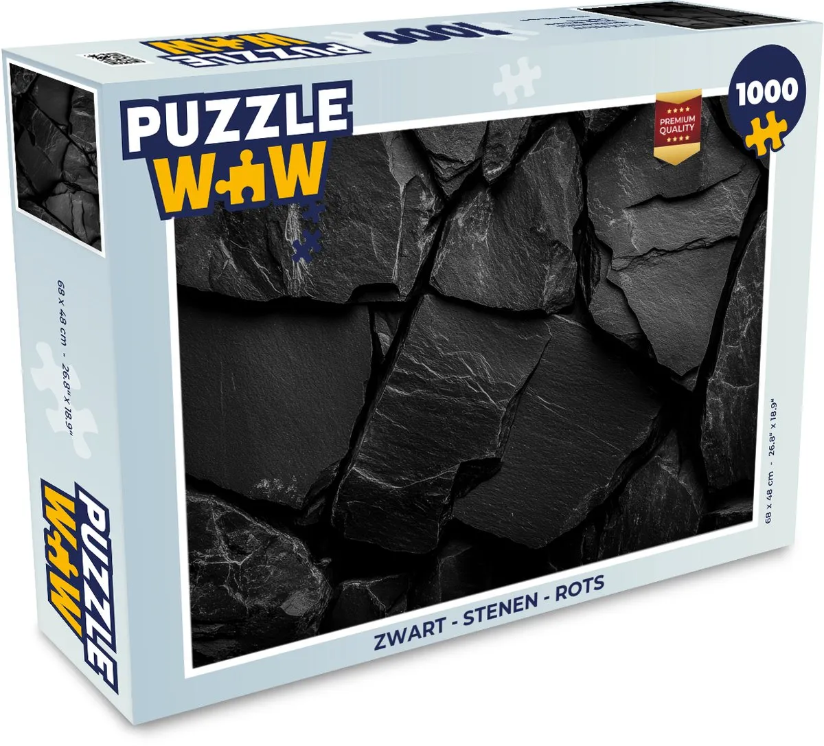PuzzleWow Rots Zwart Legpuzzel 1000 Stuks