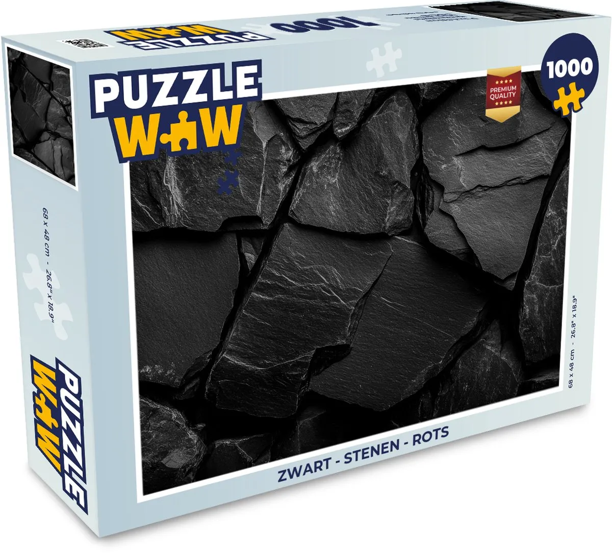 PuzzleWow Rots Zwart Legpuzzel 1000 Stuks