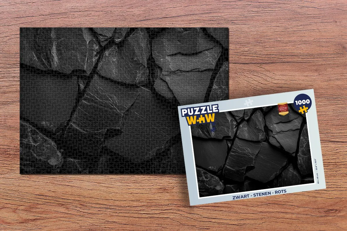PuzzleWow Rots Zwart Legpuzzel 1000 Stuks