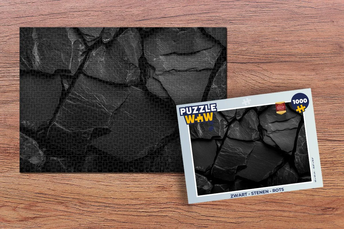 PuzzleWow Rots Zwart Legpuzzel 1000 Stuks