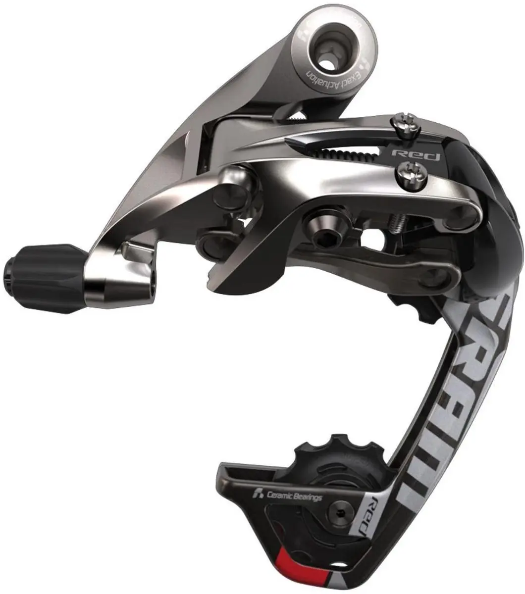 Sram achterderailleur New Red 10V WiFli Medium Cage aluminium zilver/zwart