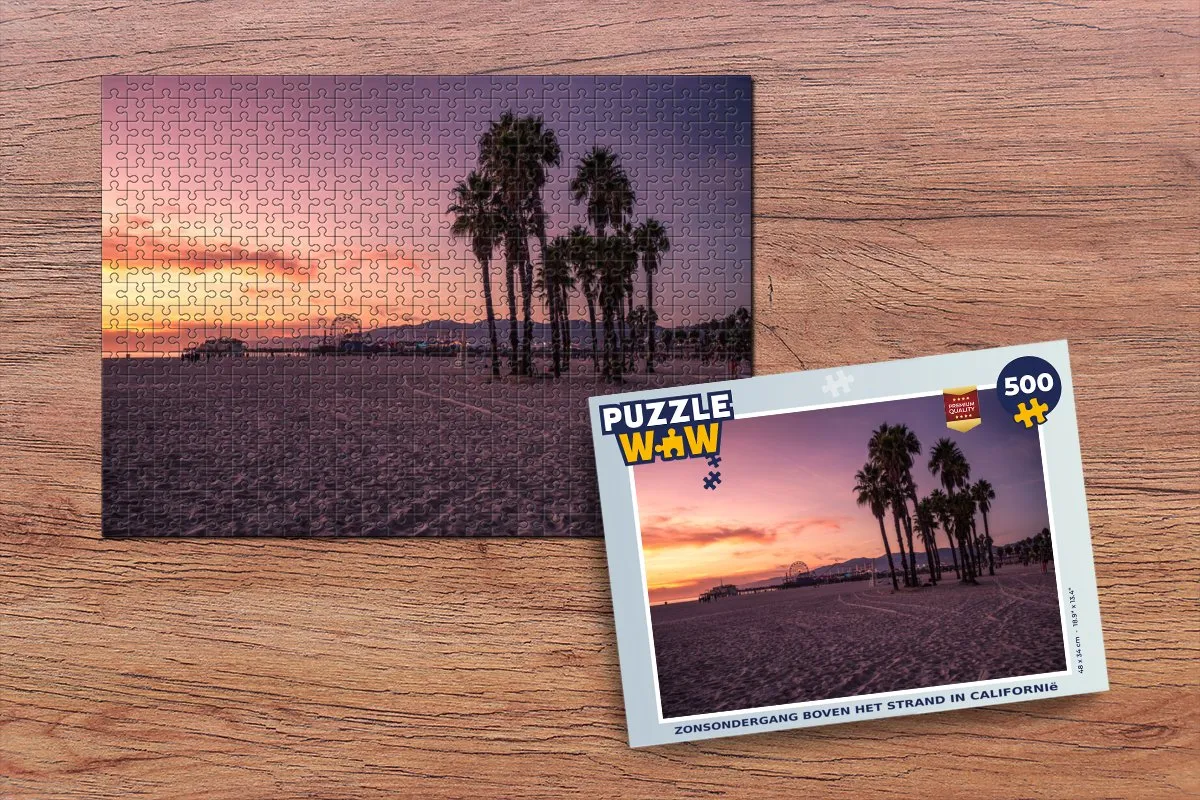 PuzzleWow Strand Amerika Legpuzzel 500 Stuks - Multicolor