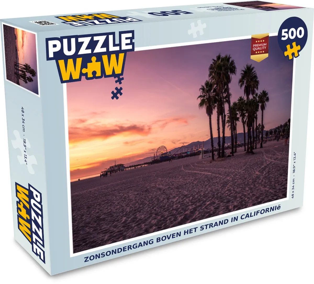 PuzzleWow Strand Amerika Legpuzzel 500 Stuks