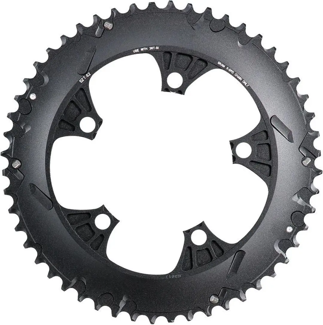 SRAM B2 X-Glide 2-Pin Kettingblad 11-speed 52T - Zwart - afbeelding 2 van 5