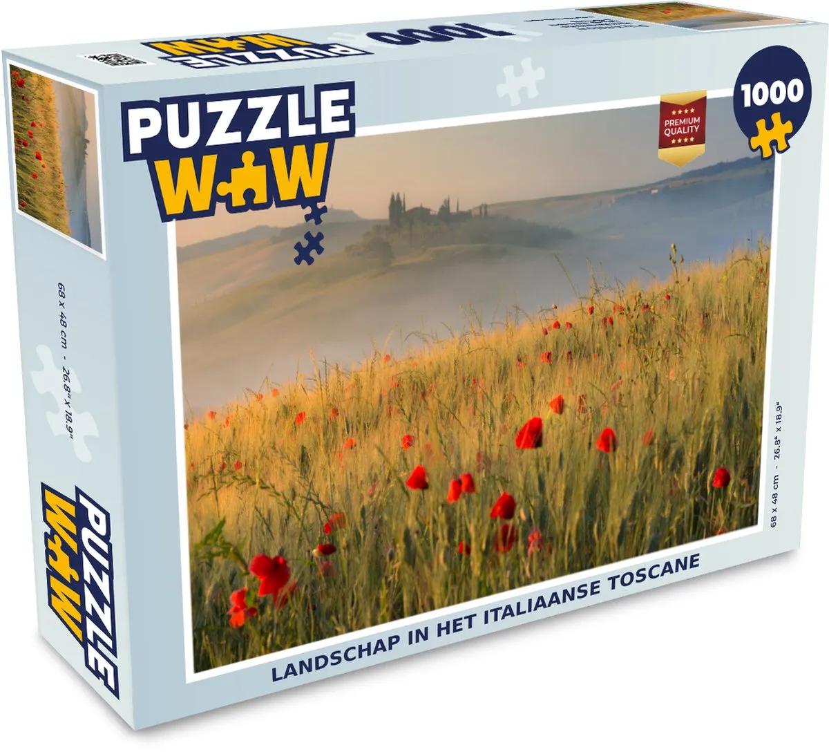 PuzzleWow Toscane Legpuzzel 1000 Stuks - Multicolor