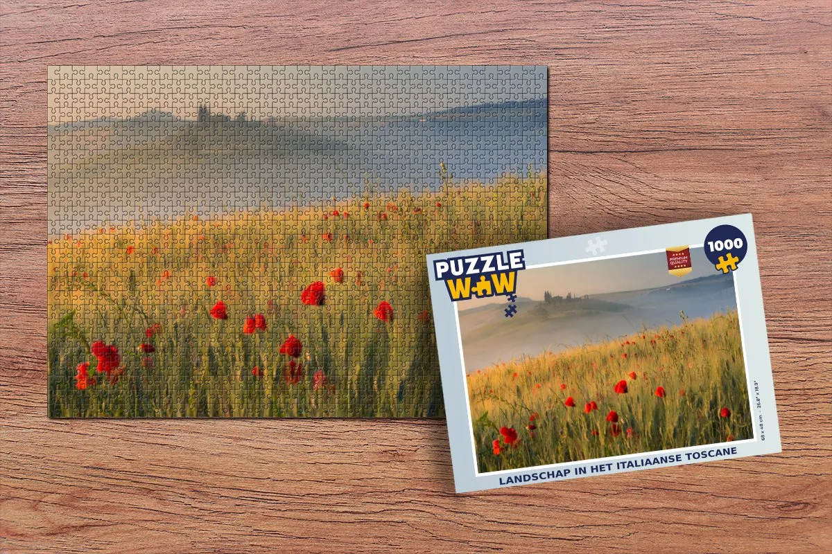 PuzzleWow Toscane Legpuzzel 1000 Stuks - Multicolor