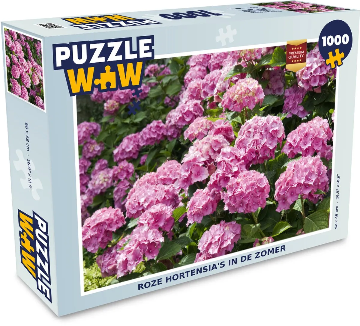 PuzzleWow Hortensia's in de Zomer Legpuzzel 1000 Stuks
