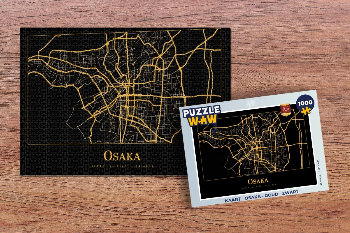 PuzzleWow Osaka Legpuzzel 1000 Stukken - Multicolor