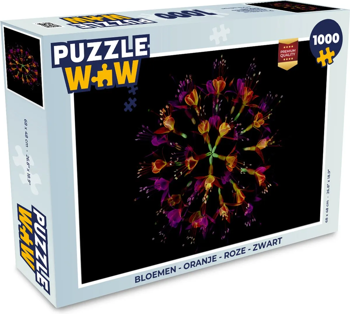 PuzzleWow Bloemen Legpuzzel 1000 Stuks - Multicolor