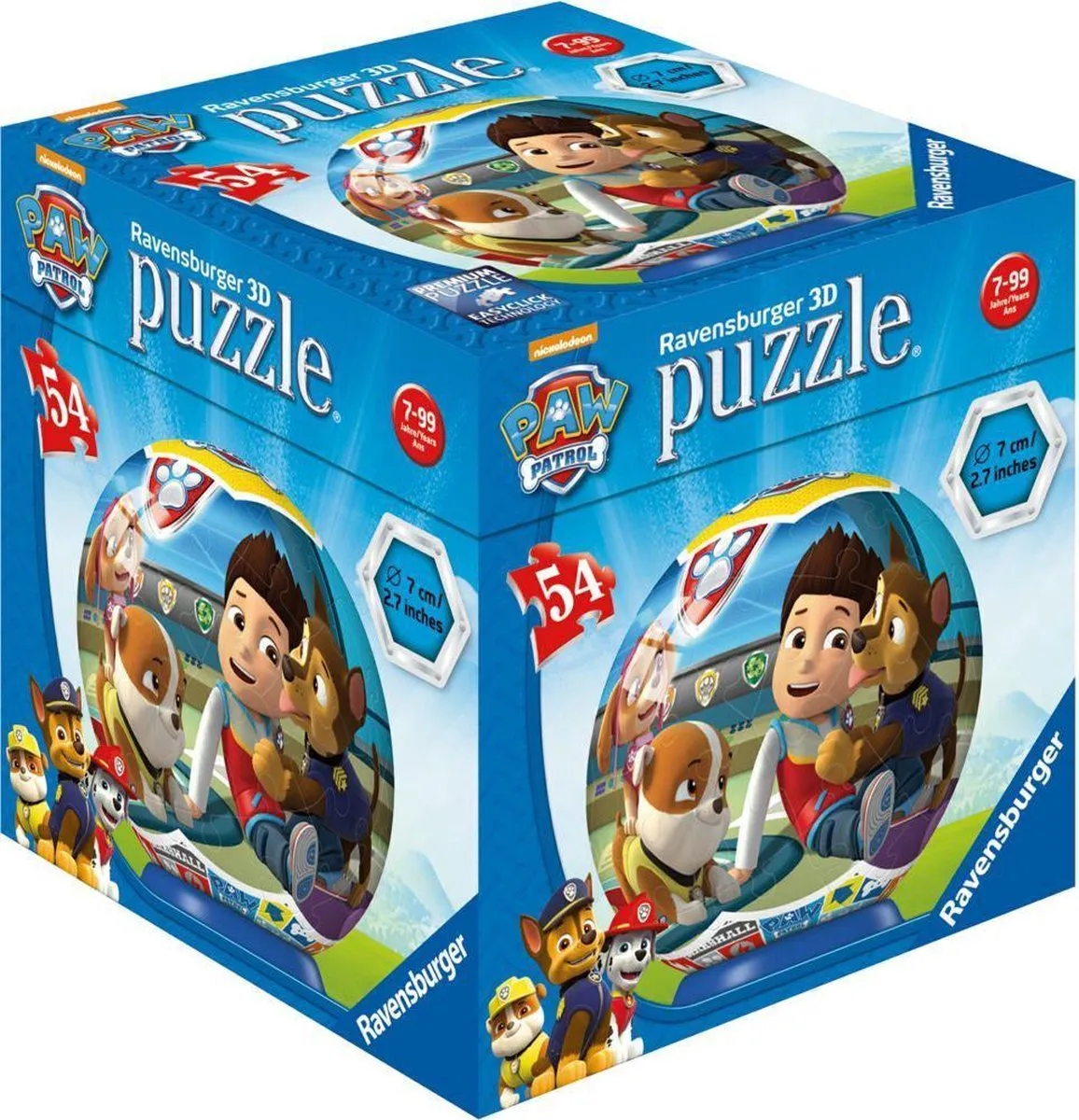 Ravensburger 3D PAW Patrol Puzzel Rond 54 Stukjes