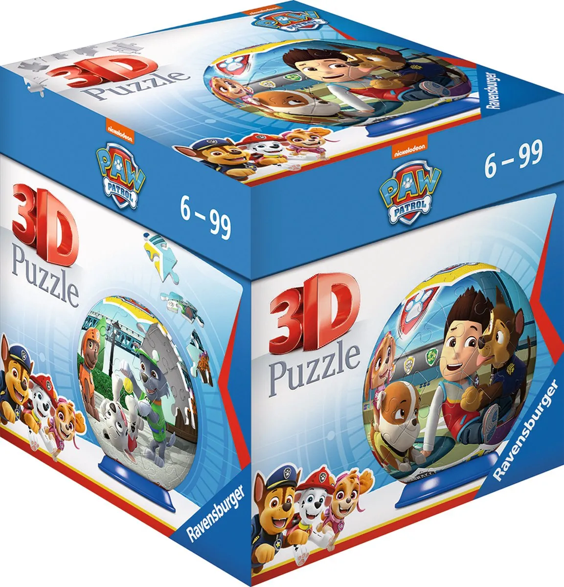 Ravensburger 3D PAW Patrol Puzzel Rond 54 Stukjes - Multicolor