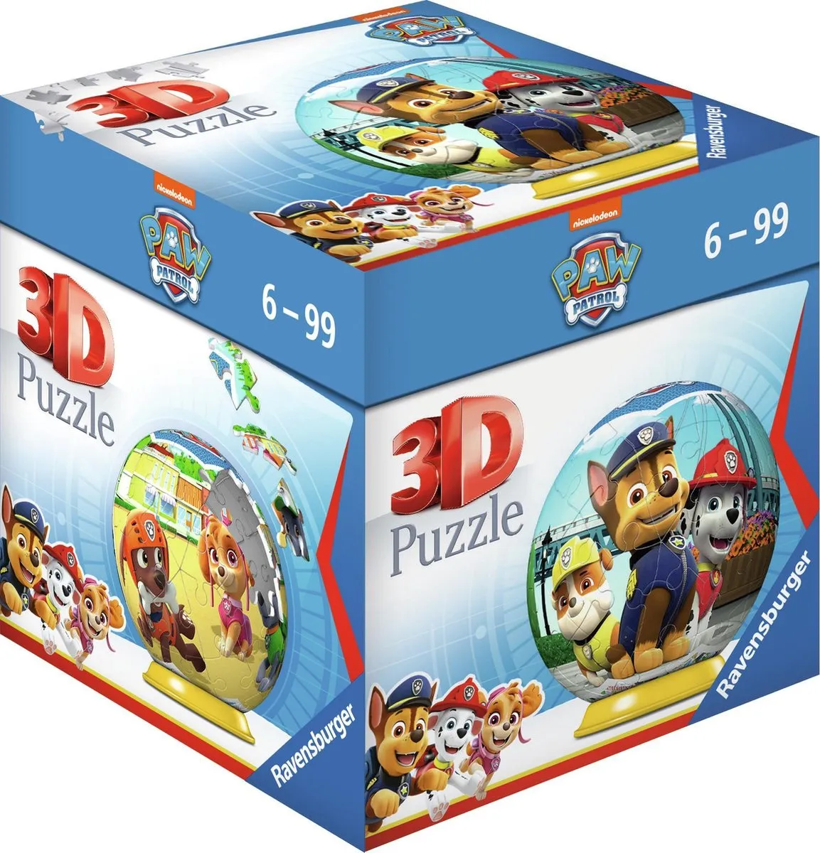 Ravensburger 3D PAW Patrol Puzzel Rond 54 Stukjes - Multicolor