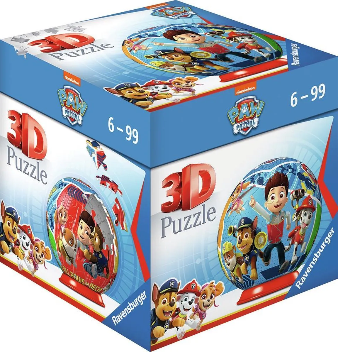 Ravensburger 3D PAW Patrol Puzzel Rond 54 Stukjes - Multicolor