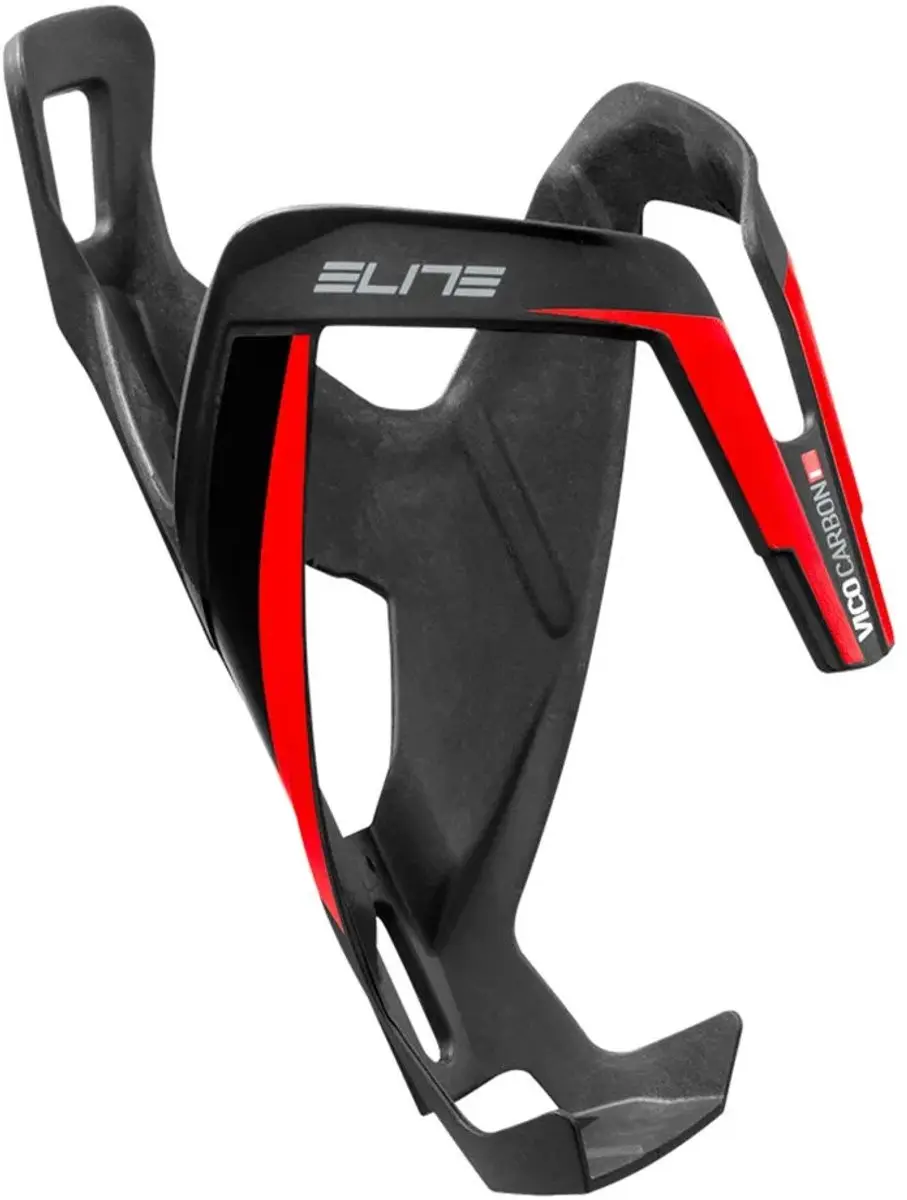 Elite Carbon Bidonhouder Vico 2020 - Mat Zwart/Rood - L