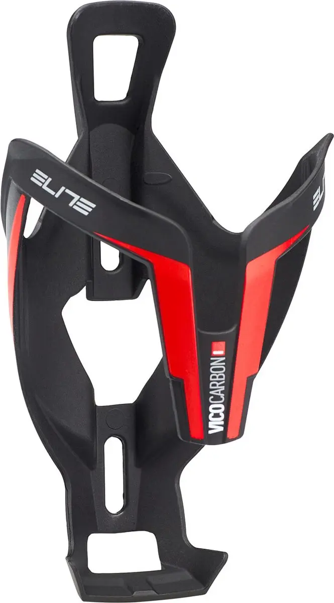 Elite Carbon Bidonhouder Vico 2020 - Mat Zwart/Rood - L